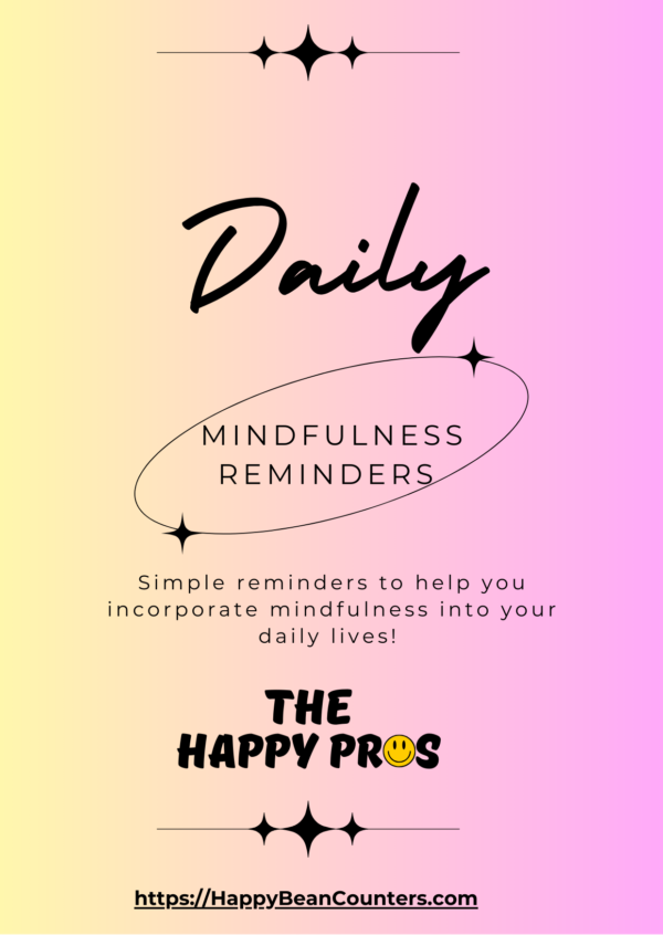 Daily Mindfulness Reminders Card